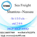 الشحن البحري ميناء شانتو الشحن إلى ناساو